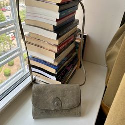 Frye Small Leather Wallet/Clutch – Olive Grey, Distressed Look