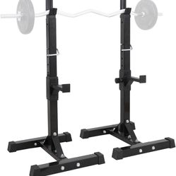 Adjustable Squat Rack Stand, Barbell Rack for Bench Press, Weight Lifting Rack for Home Gym Strength Training, Max Load 550LB