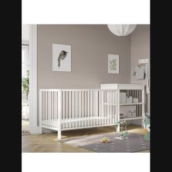 IKEA Baby Crib Toddler  Bed With Mattress - White Color