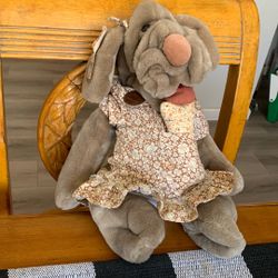 Ganz Bros. Wrinkles Puppet Stuff Dog