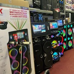 Largest Selection Of Loud Bluetooth Kareoke Party Speakers.  Come Listen To Them. 