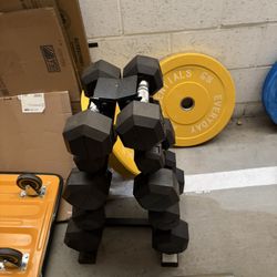 Dumbell Weight Set With Rack 