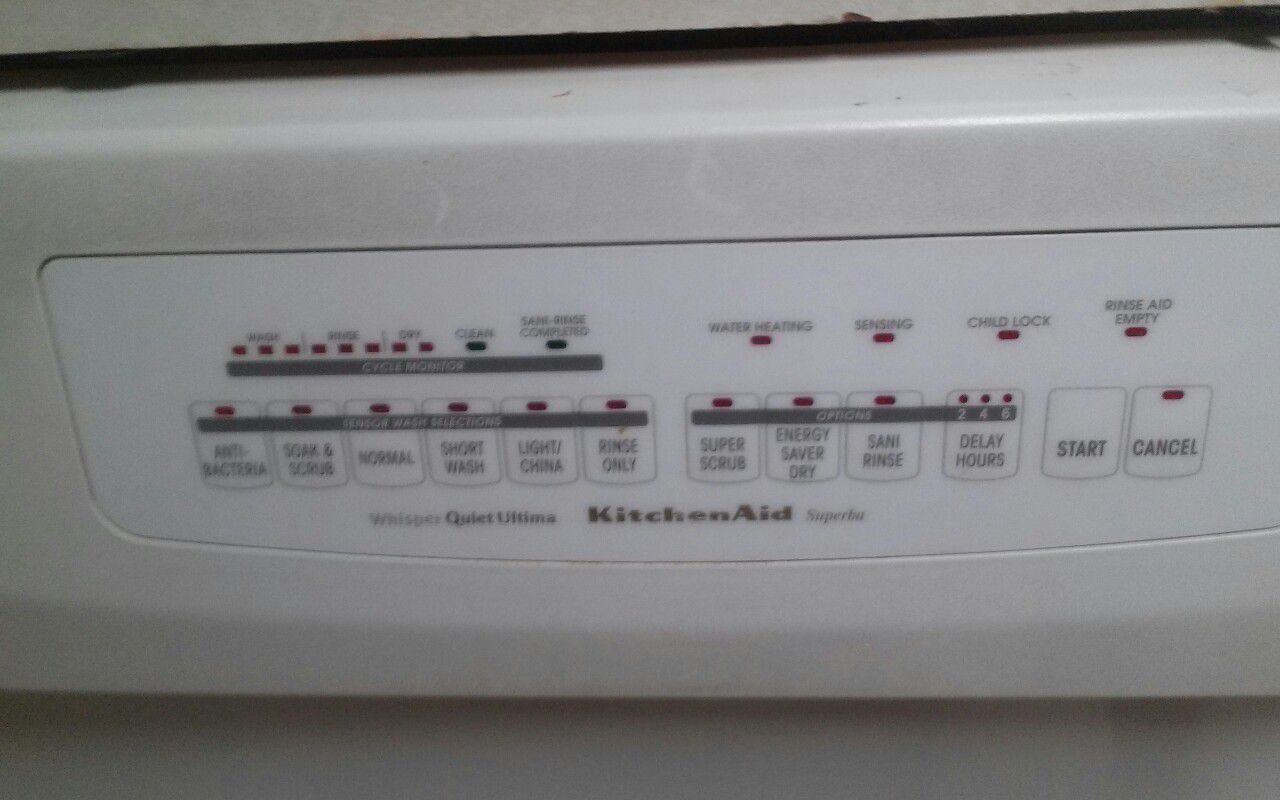 White Kitchen Aid Dishwasher Model