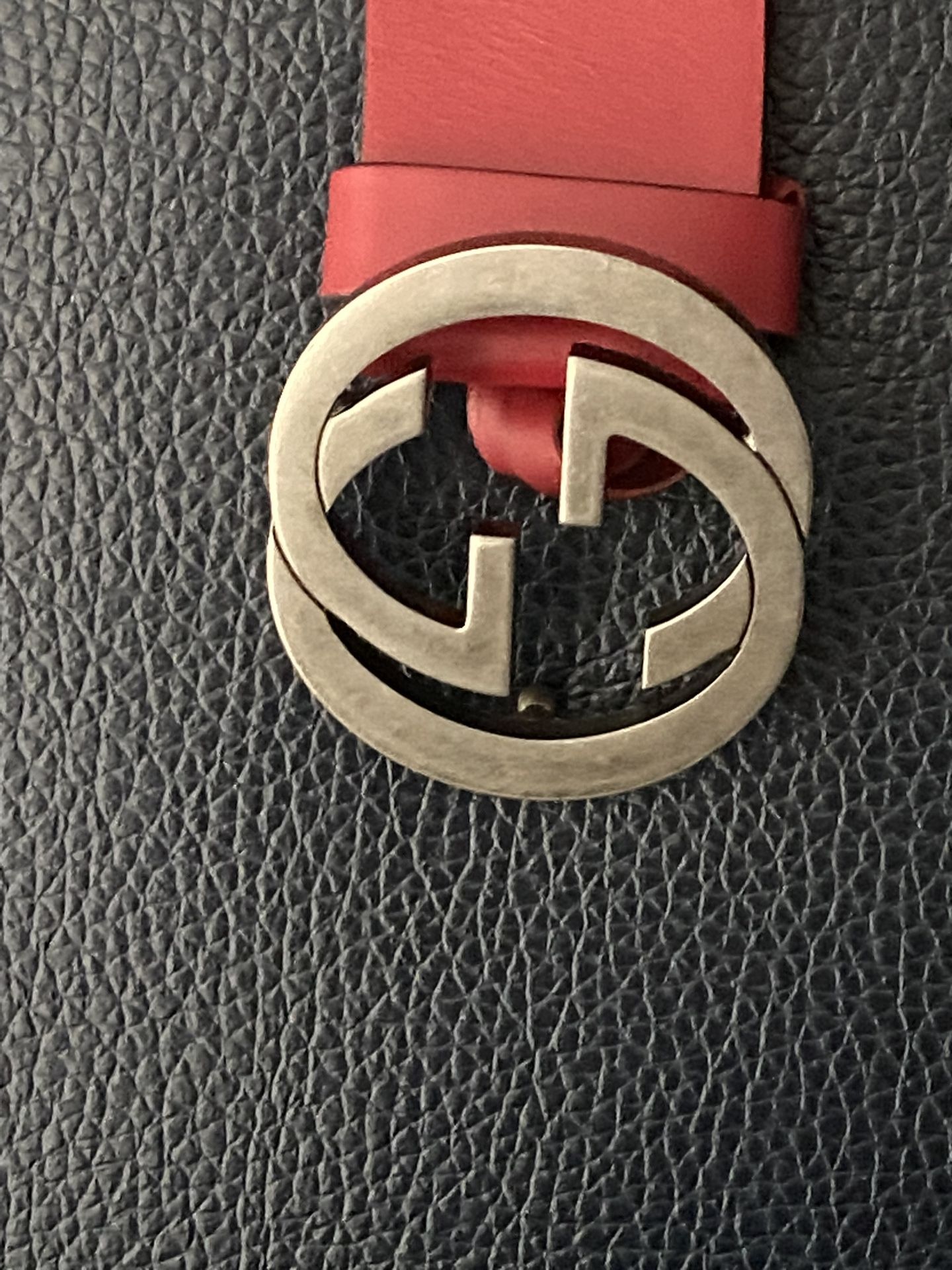 Men Red Gucci Belt 
