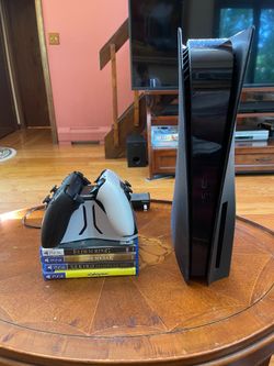 PS5 With 2 controllers and games