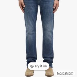 7 for all mankind men’s straight 34” jeans, new