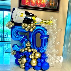 50th birthday party bouquet balloon