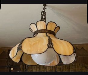 Classic Antique Glass Hanging Lamp, Light Pendant