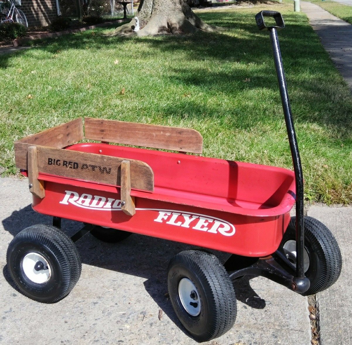 Radio Flyer Big Red ATW Wagon with Wood Sides