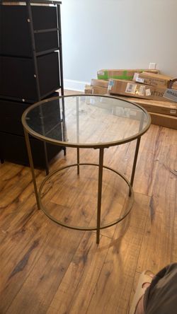 Glass side table