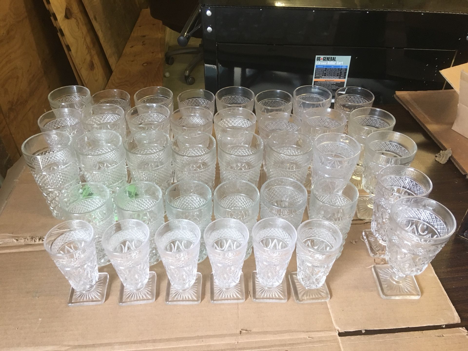 38 piece vintage glassware Set