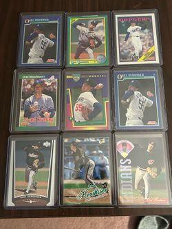 Dodgers Bull Dog Orel Hershiser (9) card lot