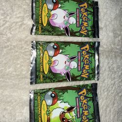 Pokemon 1990 Unopened Jungle Booster Packs (Contains 2 Jigglypuff Packs) (Contains 1 Eevee Pack)