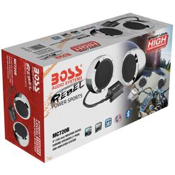 BOSS Audio Systems MC720B 4 inch Motorcycle Speakers and Amplifier Audio Sound System