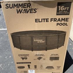 New 16ft Frame Pool Set - $580 
