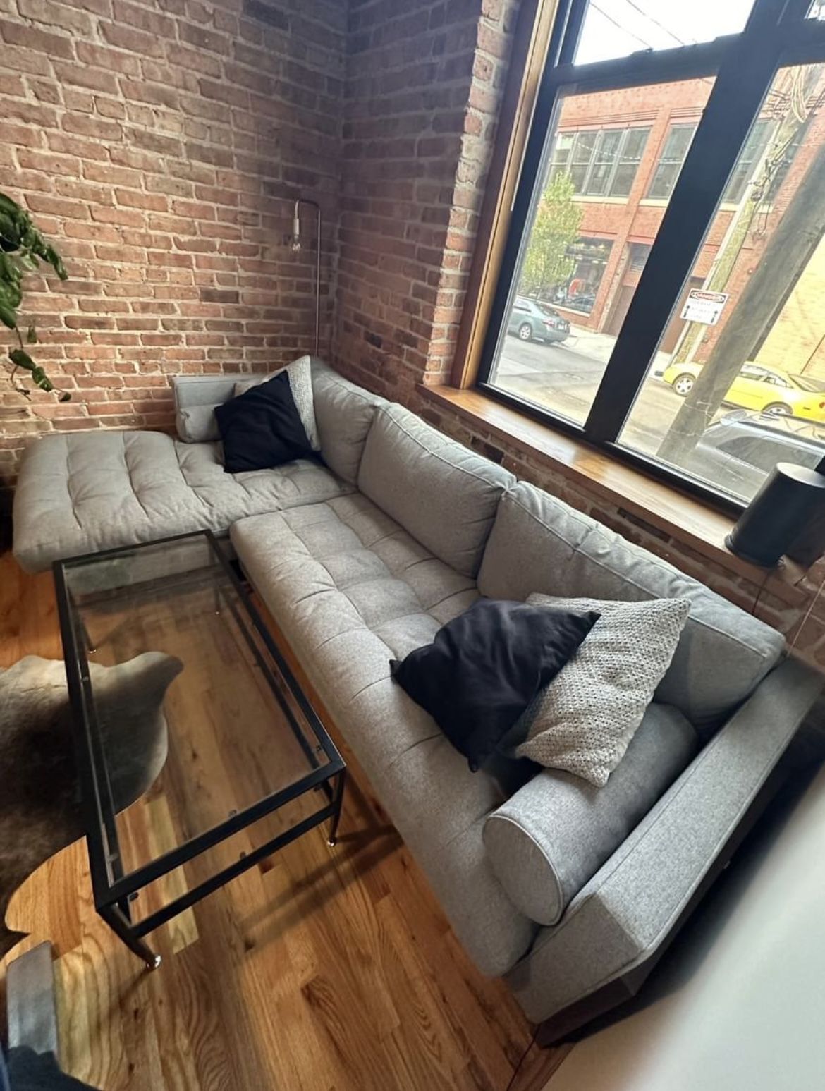 Joybird Briar Sofa / Couch Sectional, Grey