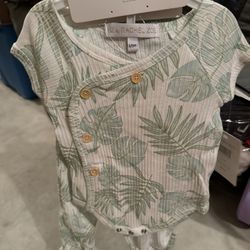 New Baby Girl Floral 6-9 Months Rachel Zoe Baby Outfit And Hat Set 