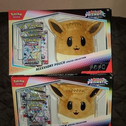 Pokemon Prismatic Evolutions Accessory Pouch Special Collection Factory Sealed