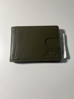 Card Holder color Green And Brown leather 
