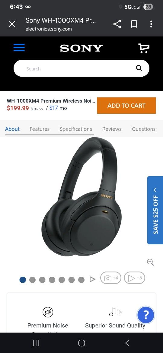 Sony Headphones Bluetooth 