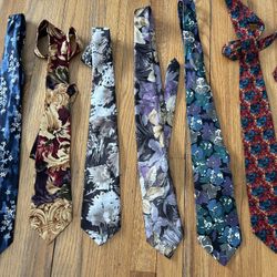 Floral neckties bundle of 6 