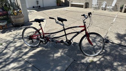Red double bike