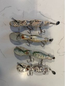 Lot of vintage bomber water dog fishing lures
