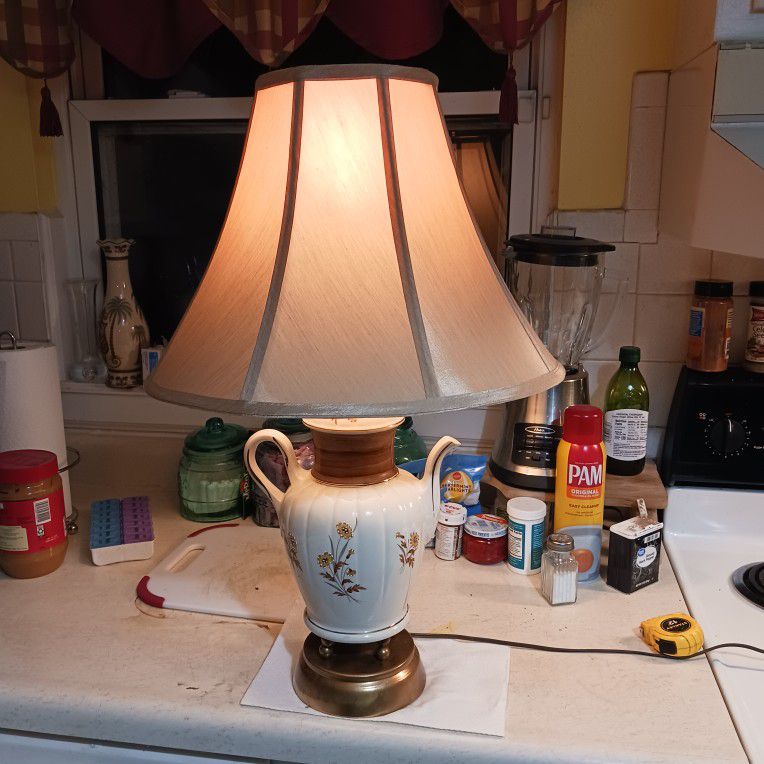 REALLY Unique Looking ANTIQUE  PITCHER LAMP 