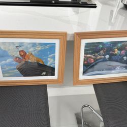 2 Disney pictures frames 15” X 13”
