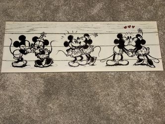 Mickey and Minnie canvas print