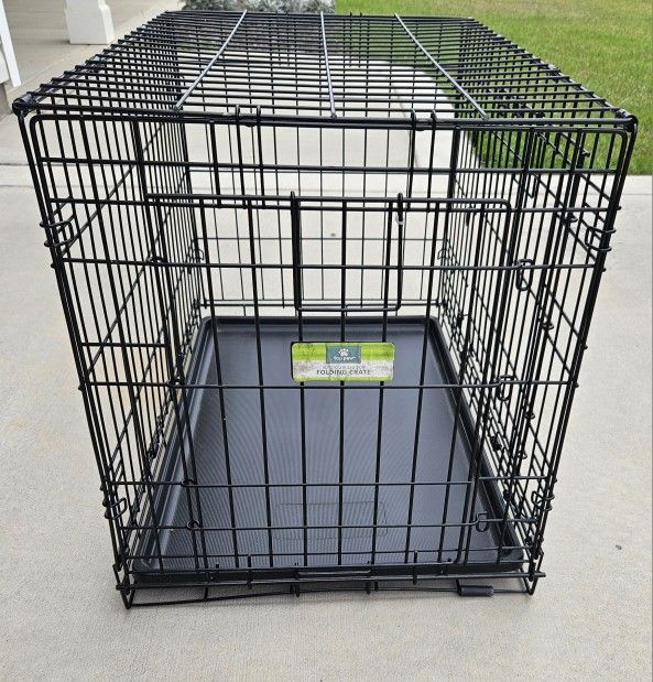Top Paw 30" Double door folding crate