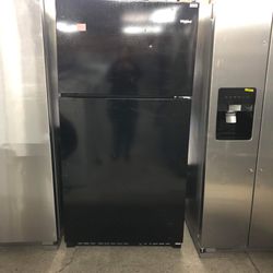 Whirlpool Top Freezer Refrigerator, Stainless Steel 
