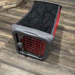 SportPet Red Foldable Small Dog Crate / Carrier