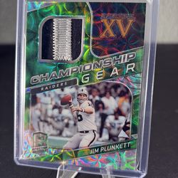 Jim plunkett player-worn used material /30