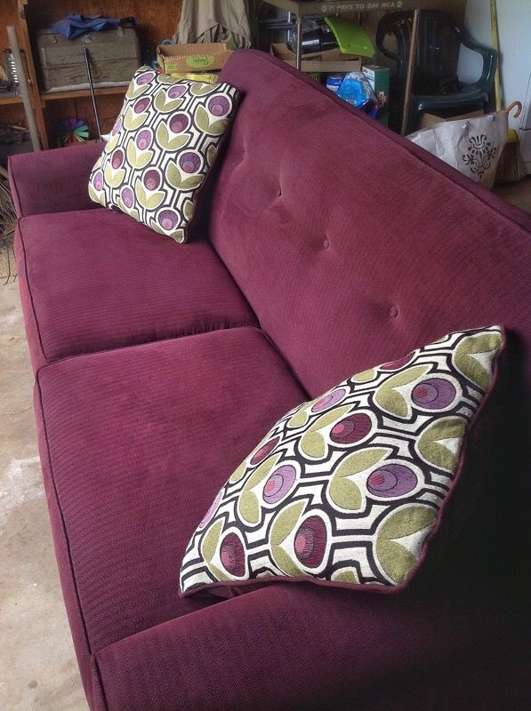 Ashley Furniture Sofa, "Danielle" Couch in Eggplant Purple