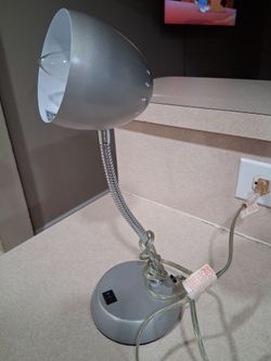 Silver desk lamp