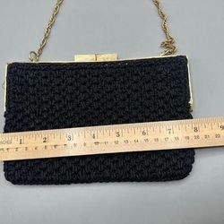 Vintage Styled Black & Gold Purse Clutch Shoulder Bag with Chain Strap  Vintage Styled Black & Gold Purse Clutch Shoulder Bag with Chain Strap. In goo