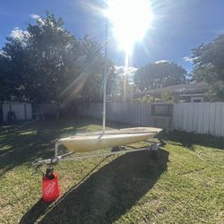 Laser Sailboat And Trailer
