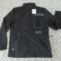 Puma X Felipe Pantone Men's Black Windbreaker Jacket Sz L NWT