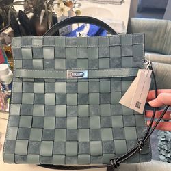 Torry Burch Lee Radziwill Woven Double Bag