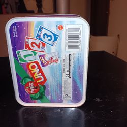Vintage uno coke cola tin and card game