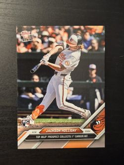 Jackson Holliday RC rookie card Topps Now 2024 #75 1st career hit