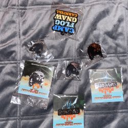 Camp Flog Gnaw Keychains and Pins 