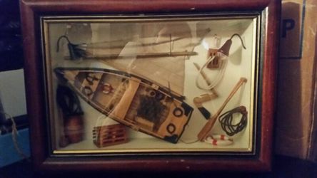 Wall hanging fishing items