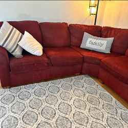 Large Red Sectional Couch