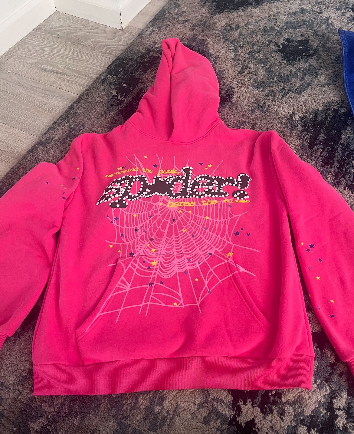 Pink Spider Hoodie Size Large 