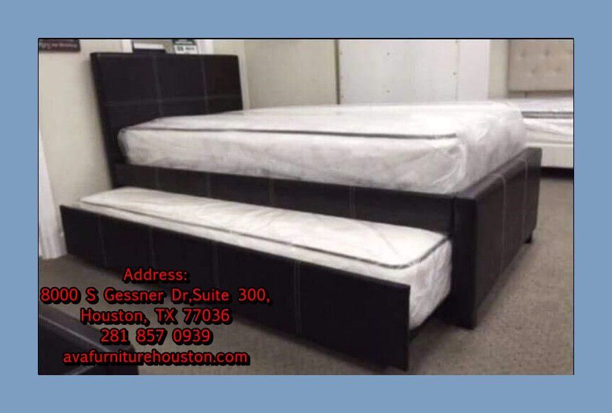 twin bed frame with mattress