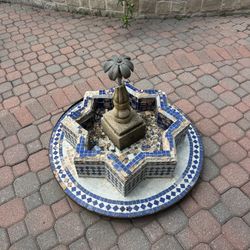 REDUCED!!! RARE FIND – Moroccan Mosaic Tile Fountain – Beautiful Design, Needs Some Repair