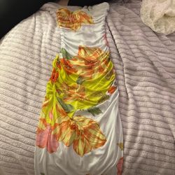 full length body con floral dress