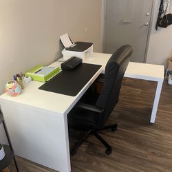 IKEA Desk, White, 5’23” L x 2’ W